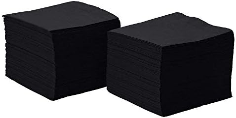 Perfectware 2Ply Black Paper Cocktail Beverage Napkins 1000ct