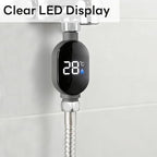 Shower Water Temperature Gauge - 2 Pack LED Digital Display Thermometer for Accurate Bathing Temperature Monitoring