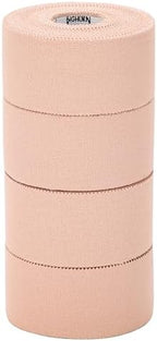 Bighorn Athletics Sports Tape | EZ-Tear Nude Athletic Tape for Wrist, Ankle & Foot Support | Zinc Oxide Infused & Latex-Free Adhesive, Breathable Cotton Fabric, 1.5-Inch x 45-Feet, 4 Rolls, Nude