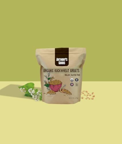 Anthony's Organic Hulled Buckwheat Groats, 5lb, Gluten Free, Non GMO