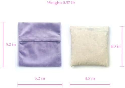 Microwavable Heating Pad, Moist Heat Pad for Pain Relief, Cramps, Menstrual, Heat Compress Wrap for Neck, Back, Shoulders, Abdomen, Joints. Clay, Lavender. 5 * 5in, 2 Pcs, Purple