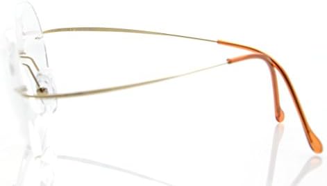 Eyekepper Titanium Rimless Round Reading Glasses Circle Readers For Men