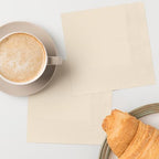 Horaldaily 100 Pack Cocktail Napkins, 5x5 Inches Disposable Paper Napkins for Party Anniversary Wedding Birthday Bridal Baby Shower (100,Beige）