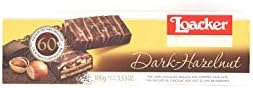 Loacker Cookie, Pstccria Hazelnut Dark, 3.53 Ounce
