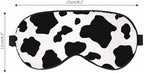 Black White Cow Sleep Eye Mask Skin Fur Spotted Men Women Sleep Mask with Adjustable Strap Eye Cover Eye Shade for Travel, Nap,Meditation