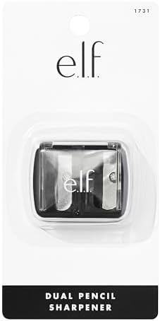 e.l.f., Dual-Pencil Sharpener, Convenient, Essential Tool, Sharpens, Easy To Clean, Travel-Friendly, Compact, Includes Bonus Small Sharpener