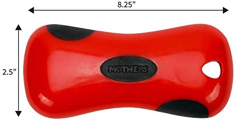 Mothers Soft Bristle Leather and Upholstery Car Cleaning Scrub Brush for Automotive, Home, Couch, Stain Remover, Red