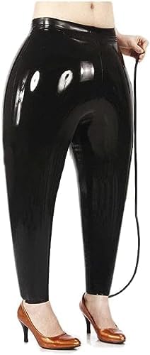 Unisex Black Latex Inflatable Pants Rubber Trousers Exotic Customize,Black,One Size