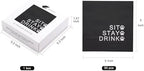 WRAPAHOLIC 50Pcs Dog Paw Napkins - 3-Ply Disposable Paper Cocktail Napkin for Puppy Party Supplies Tableware, Black with White Letter & Dog Paw - 5 x 5 In
