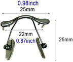 Glasses Nose Pads Arm Replacement Metal Nose Bridge Eyeglasses Parts Replacement Repair Kits(Black)
