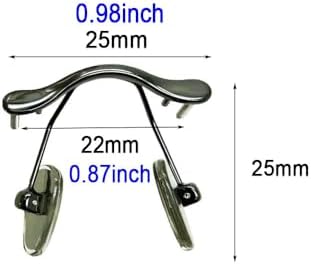 Glasses Nose Pads Arm Replacement Metal Nose Bridge Eyeglasses Parts Replacement Repair Kits(Black)