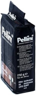 Pellini Gusto Bar Vellutato N.1, Medium Roast, Arabica and Robusta, Ground Coffee, 250gr (8.8oz)