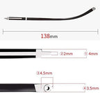 Eyeglass TemplesEyeglasses Replacement Temple,Arm Frame Repair Glasses Accessories,1 Pair Black Eyeglass Temples Metal Plastic Straight Tooth Glasses Replacement Arms Sunglass Replacement Parts