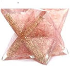 Jet Lovely Genuine Rose Quartz Orgone Crystal Merkaba 4" Huge Large Crystal Gemstones Free Booklet Crystal Therapy Image is JUST A Reference.