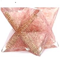 Jet Lovely Genuine Rose Quartz Orgone Crystal Merkaba 4" Huge Large Crystal Gemstones Free Booklet Crystal Therapy Image is JUST A Reference.