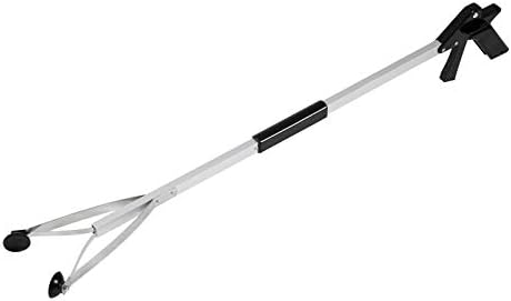 Grabber Tool 32" Suction Cup Grip Heavy Duty Aluminum -2 Pack- Lightweight Foldable Reacher Grabber Pickup Tool, Gripper Grabbers for Elderly Grab it Reaching Tool Trash Picker Grabber Black, By Luxet