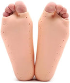 2pcs White Soft Silicone Moisturizing Gel Socks for Foot Care Protector Relieve Dry Cracked Peeling Heels Shoes Insole Pedicure