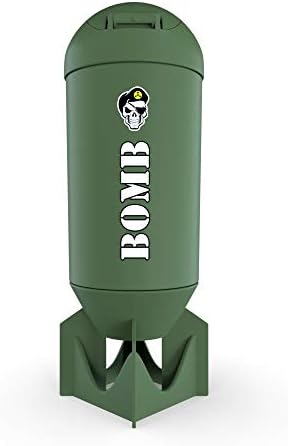 Battle Shakers Bomb | Military Themed Shaker Bottle | Leak-Proof Protein Cup with Storage Compartment | Mix Protein Powders & More | Durable & Dishwasher Safe | 20 Oz