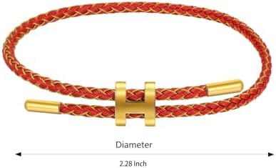 AIMADE Bracelets for Women Adjustable Charm Bracelet, 18k Gold-plated Buckle Design Titanium Steel Wire Rope Women's Gift Jewelry