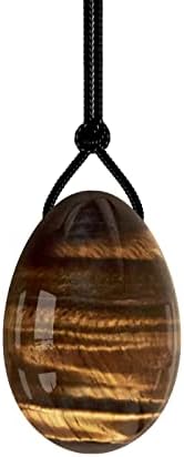 Yoni Eggs Rose Quartz Jade Egg Drilled Amethyst Balls for Women Kegel Exercise Natural Crystal Kegel Eggs,Tiger Eye,S-3x2cm