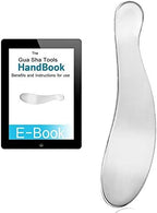 Gua Sha Tools,Stainless Steel Scraping Tool Massage Board Chiropractic Tool Physical Therapy Tool Great Soft Tissue Mobilization Medical Grade Guasha Tool for SPA-Reduce Back and Muscle Pain-S Shape