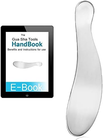 Gua Sha Tools,Stainless Steel Scraping Tool Massage Board Chiropractic Tool Physical Therapy Tool Great Soft Tissue Mobilization Medical Grade Guasha Tool for SPA-Reduce Back and Muscle Pain-S Shape