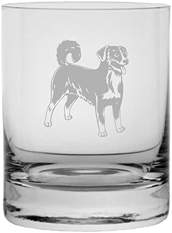 Appenzeller Sennenhund Dog Personalized Custom Etched 10.25oz Crystal Rocks Whisky Glass