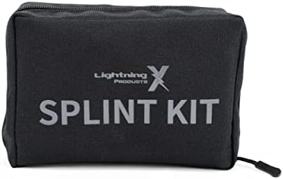 Lightning X Folded Universal Foam & Aluminum Medical Tactical Roll Splint Kit PRO for First Aid EMT Trauma Kits - 6 Splints, 36", 18", 9" & Finger + Bag
