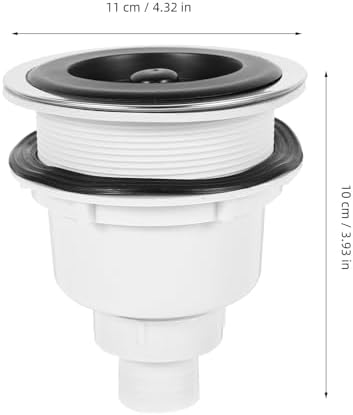 Stainless Steel Shampoo Basin Drain Plug with Ceramic Basin Strainer Basket Hair Salon Drain Stopper for Shampoo Bed Bathroom Sink Hair Catcher
