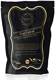 Shangri-La Coffee - Wild Kopi Luwak Coffee - Sustainably Sourced (from Indonesia) - Whole Bean and Ground Beans in Various Weights Available