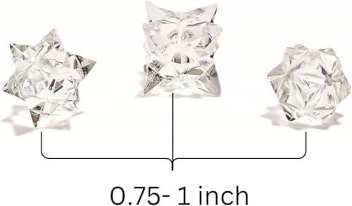 Jet International Merkaba Crystal 12+14+20 Point Energy Generator – Natural Gemstone Sacred Geometry Tool for Meditation, Reiki, Chakra Balancing, Healing & Spiritual Growth