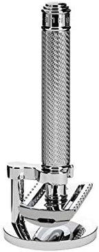MÜHLE TRADITIONAL Chrome Safety Razor (Open Comb) & Razor Stand