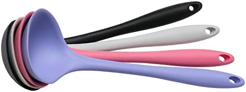 Chef Craft Premium Silicone Cooking Ladle, 11.25 inch, Black