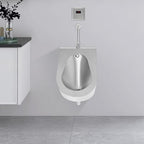 304 Stainless Steel Urinal for Men, Wall Mounted Sensor Urinal Household/Commercial Flush Public Toilet Touchless for Bathroom KTV Prison Bar Hotel