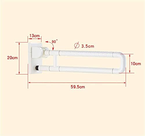 handrail Towel Rails,Grab Bars for Bathroom, Nylon Plastic Surface Safety Folding Grab Bar, Stainless Steel Upturn Wall Mounting Toilet Railing, Disabled Elderly Daily Living Assist Handle