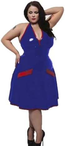 Halter Sleeveless Pleated Dress Women Glossy PVC Leather Backless Deep V Neck Flare Midi Dress Party Clubwear Vestidos