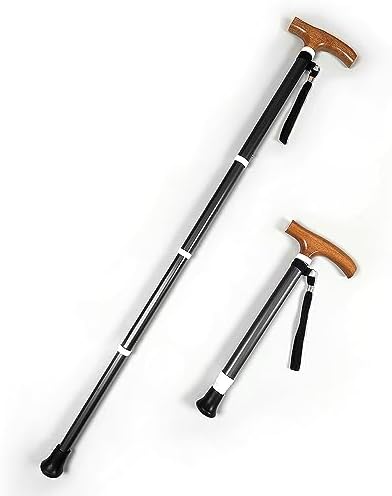 Lightweight Wooden Walking Sticks Telescopic Walking Cane Extendable Aluminum Crutches for Adults