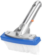 Pool Brush 5.5in Nylon Head for Wall and Floor Cleaning Aluminum Back and Handle Fits Standard Telescopic Poles