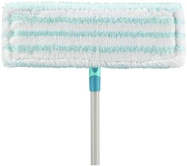 Leifheit Profi Micro Duo Floor Wiper Cover, Folded, for All Smooth & Tile Floors – 16.5 inch Microfibre Replacement with Special Bristles for Deep Cleaning – Washable, Reusable, Fits Profi Mop