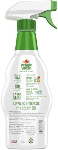 Veggie Wash Organic Fruit and Vegetable Wash, Certified Organic, Ideal for Cleaning Produce, 16 Fluid Ounce, Pack of 3 (Packaging May Vary)