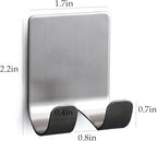 No-Drill Stainless Steel Razor Holder, Adhesive Wall-Mounted Shaving Organizer and Storage Rack for Bathroom and Kitchen, 2-Piece Set, Silver