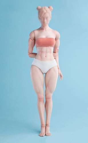 1/6 Scale Female Body,12inch Worldbox Female Joint Flexible Pale Suntan Skin Action Figure Body Collection (Pale Skin, Muscler Version)