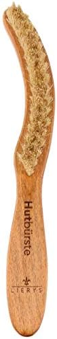 Lierys Hat Brush Felt Cleaning Wooden Brush Pig Bristles Ergonomic Handle Dry Cleaning