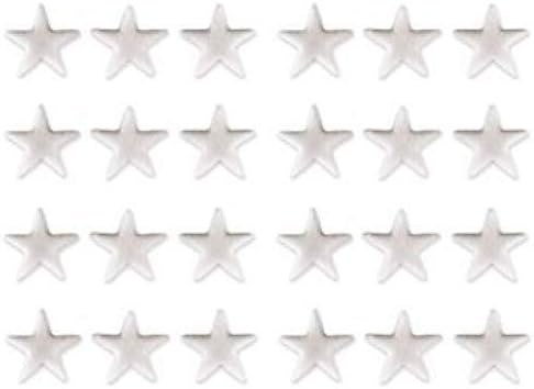 24pk Small White Stars Sugar Decoration Toppers for Cakes Cupcakes Cake Pops with Galaxy Sparkle Flakes