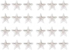 24pk Small White Stars Sugar Decoration Toppers for Cakes Cupcakes Cake Pops with Galaxy Sparkle Flakes