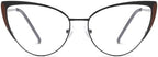 LJCZKA Blue Light Blocking Glasses for Women Cat Eye Computer Eyeglasses Anti Eyestrain Anti Glare Cateye Clear Frame