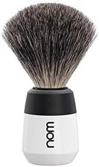 Nom Max Pure Badger Shaving Brush, White