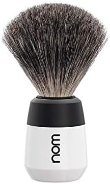 Nom Max Pure Badger Shaving Brush, White