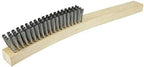 Weiler 44232 Plater's Brush, Stainless Steel Fill, 4 X 19 Rows, Curved Handle, Made in The USA (Pack of 12)