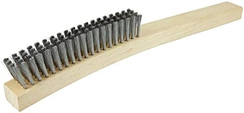 Weiler 44232 Plater's Brush, Stainless Steel Fill, 4 X 19 Rows, Curved Handle, Made in The USA (Pack of 12)